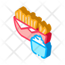 french fries bowl icon