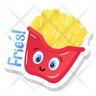 free fried potatoes chips icons