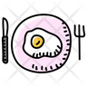 icons of egg omelet