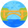 icons of railroad bridge
