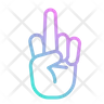 icon middle finger