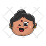 funny aunt icon svg