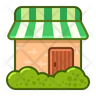 game shop green icon svg