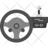 racing car steering wheel logo