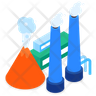 geothermal power plant icons