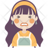 tired woman icon svg