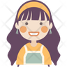 icons for smiling girl
