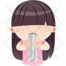 kid eating icon svg