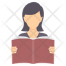 girl read book icons free