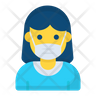 icon for girl wearing mask