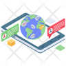 global communication icon png