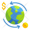 free global money transfer icons