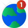 world notification symbol