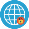 globe lock icon svg