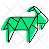 goat origami icon