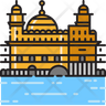 golden temple of amritsar icon svg