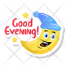 icons for good evening sticker