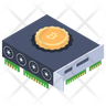 icons of mining graphic card