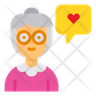 icon for grandmother love