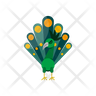 green peacock icons free