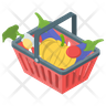 icon for grocery shopping bucket