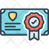 icons for guarantee certificate