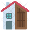 icon for half built house