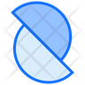 icon for half circle geometry