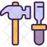icon for chisel and hammer