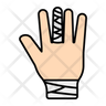 finger fractured icons