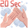 hand washing 20 second icon svg