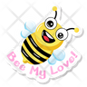 happy honey bee icons free