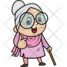 happy grandmother icon png