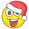 icon happy santa emoji