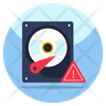 hard drive error icon png