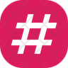 hash button square icon