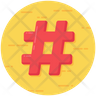 icons for hashtag
