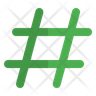 icon for hashtag message
