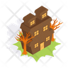 haunted house logo