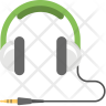 wired headphones icon svg