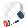 icons of headphone with mic