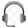 headphone with mic icon download