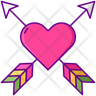 heart arrow icons