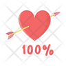 heart arrow icon png
