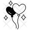 icons for heart balloon two