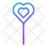 icons for heart lollipop
