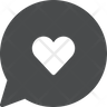 heart chat icon svg
