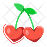 free heart cherries icons