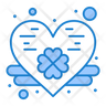 icons for heart clover