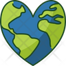 heart earth icon svg
